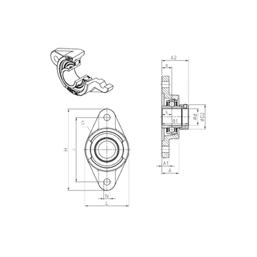 EXFL207 SNR Bearing Units