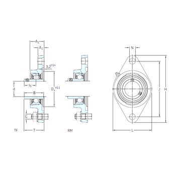 FYT 1.1/2 FM SKF Bearing Units