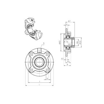 EXFC201 SNR Bearing Units