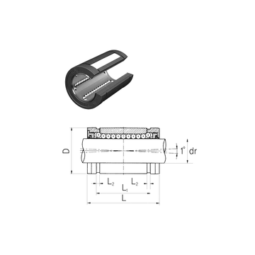 LMES16OP Samick Linear Bearings