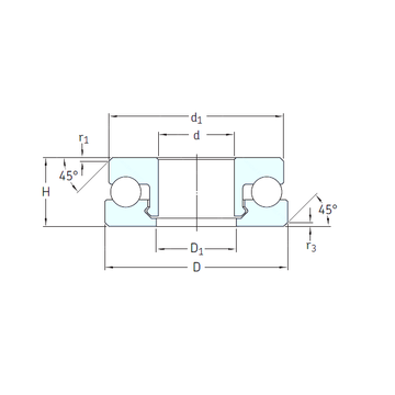 51104V/HR22Q2 SKF Thrust Ball Bearings #1 image