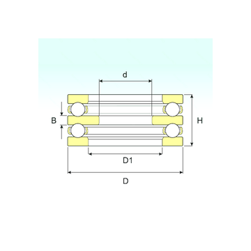 52212 ISB Thrust Ball Bearings #1 image