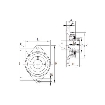 PCFT25 INA Bearing Units #1 image