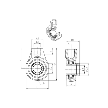 EXEHE203 SNR Bearing Units #1 image