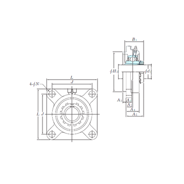 UKFS317 KOYO Bearing Units #1 image