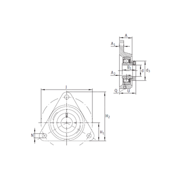 PCFTR35 INA Bearing Units #1 image