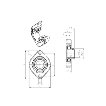 USFD202M100 SNR Bearing Units #1 image