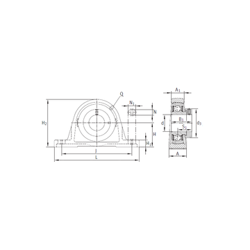 PASE20-N-FA125 INA Bearing Units #1 image