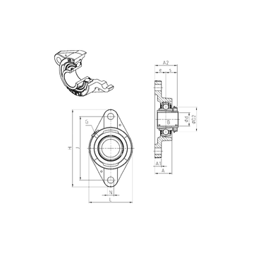 UKFLE213H SNR Bearing Units #1 image