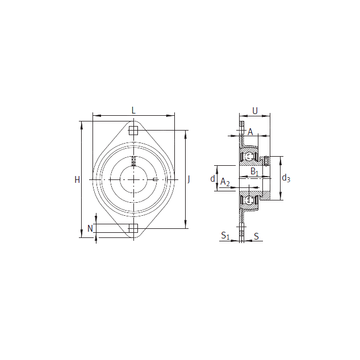 PCSLT20 INA Bearing Units #1 image